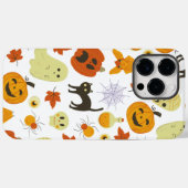Coques Case-Mate iPhone Bright Cute Automne Orange Halloween Motif (Verso (horizontal))
