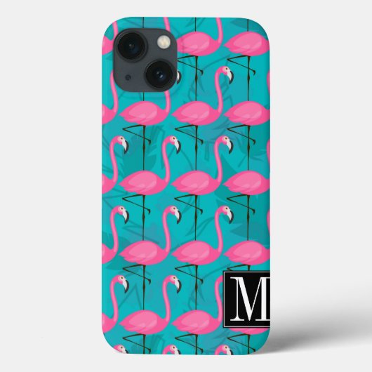 Coques Case-Mate iPhone Bright Flamingo Patch | Ajouter votre initiale (Verso)
