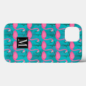 Coques Case-Mate iPhone Bright Flamingo Patch | Ajouter votre initiale (Verso (horizontal))