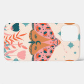 Coques Case-Mate iPhone Bright Folk art Moths motif (Verso (horizontal))