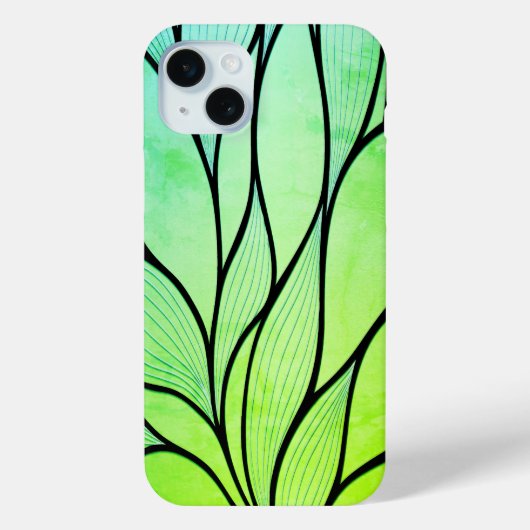 Coques Case-Mate iPhone Bright Green Hues Creative Leave Motif (Verso)