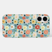 Coques Case-Mate iPhone Bright Hand Drawn Wildflower Meadow (Verso (horizontal))