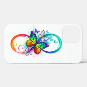 Coques Case-Mate iPhone Bright infinity with rainbow butterfly (Verso (horizontal))