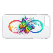 Coques Case-Mate iPhone Bright infinity with rainbow butterfly (Dos (Horizontal))