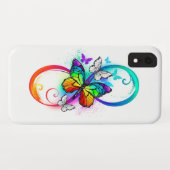Coques Case-Mate iPhone Bright infinity with rainbow butterfly (Dos (Horizontal))