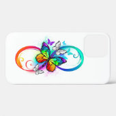 Coques Case-Mate iPhone Bright infinity with rainbow butterfly (Verso (horizontal))
