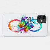 Coques Case-Mate iPhone Bright infinity with rainbow butterfly (Dos (Horizontal))