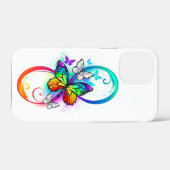 Coques Case-Mate iPhone Bright infinity with rainbow butterfly (Verso (horizontal))