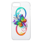 Coques Case-Mate iPhone Bright infinity with rainbow butterfly (Dos)