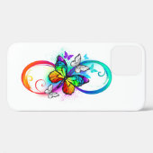 Coques Case-Mate iPhone Bright infinity with rainbow butterfly (Verso (horizontal))