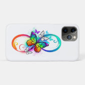 Coques Case-Mate iPhone Bright infinity with rainbow butterfly (Dos (Horizontal))