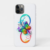 Coques Case-Mate iPhone Bright infinity with rainbow butterfly (Dos)