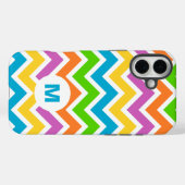 Coques Case-Mate iPhone Bright Rainbow Chevron Monogram (Verso (horizontal))
