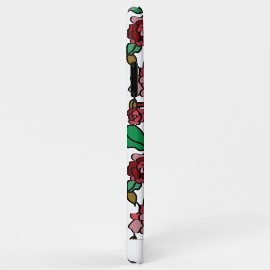 Coques Case-Mate iPhone Bright red flowers (Dos/Droite)