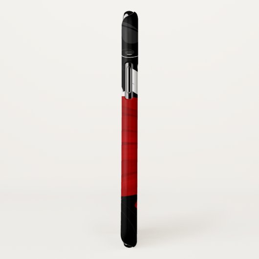 Coques Case-Mate iPhone Bright Red Gerbera Daisy on Black (Dos/Droite)