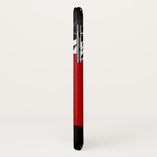 Coques Case-Mate iPhone Bright Red Gerbera Daisy on Black (Dos/Gauche)