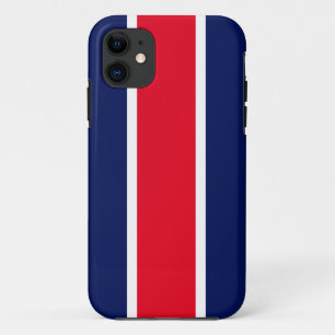Case-Mate iPhone Case Bright Sporty Red White Navy Blue Racing Stripes