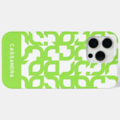 Coques Case-Mate iPhone Bright Summer Lime Green MidCentury Art Motif (Verso (horizontal))