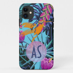Case-Mate iPhone Case Bright Tropical Folift Motif avec Hummingbird