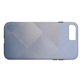 Coques Case-Mate iPhone Brillant moderne À damiers métal bleu (Dos (Horizontal))