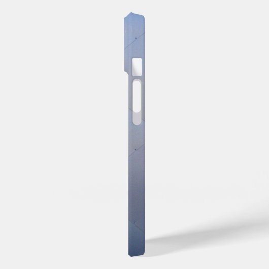 Coques Case-Mate iPhone Brillant moderne À damiers métal bleu (Verso / Gauche)