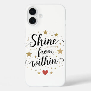 Coques iPhone 16 Plus Briller de l'intérieur - Citation Céleste d'amour