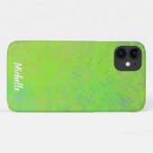Coques Case-Mate iPhone Brilliant Lime Green Marbled Art (Dos (Horizontal))