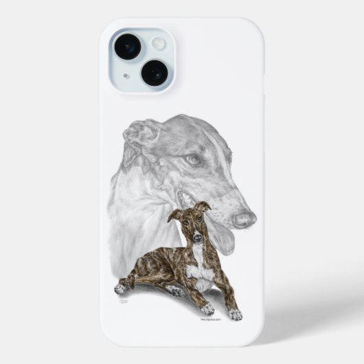 Coques Case-Mate iPhone Brindle Greyhound Chig Art (Verso)