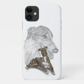 Coques Case-Mate iPhone Brindle Greyhound Chig Art (Dos)