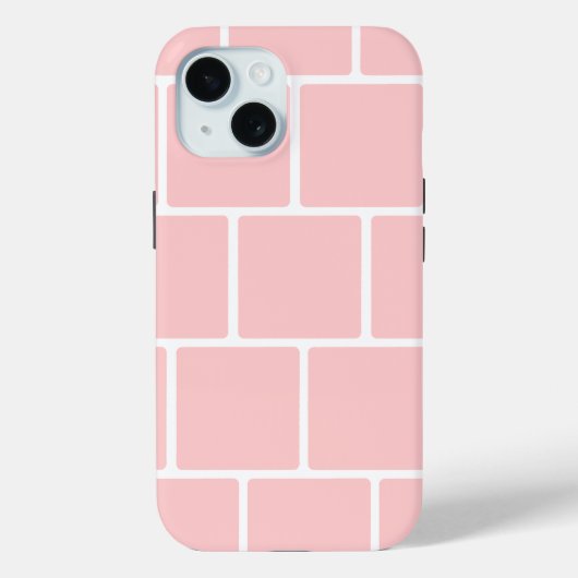 Coques Case-Mate iPhone Briques Carré rose clair (Verso)