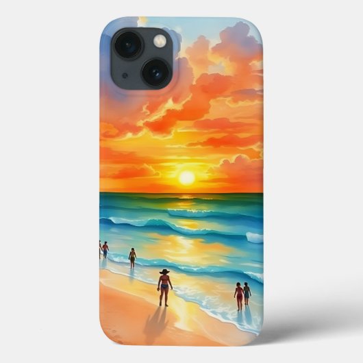 Coques Case-Mate iPhone Brise océanique et ciels de feu (Verso)