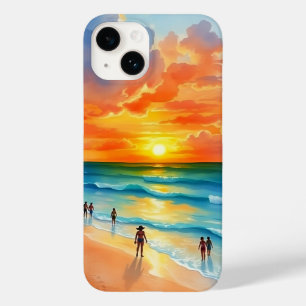 Coque Pour iPhone 14 Brise océanique et ciels de feu