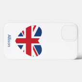 Coques Case-Mate iPhone British Heart - Union Jack Flag - Personnalisé (Verso (horizontal))