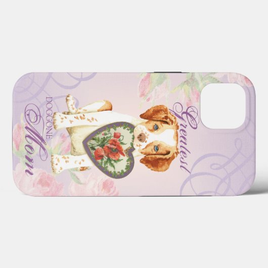 Coques Case-Mate iPhone Brittany Heart Maman (Verso (horizontal))