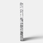 Coques Case-Mate iPhone Brocade argentée élégante (Verso / Gauche)