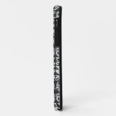 Coques Case-Mate iPhone Brocard de dentelle en damas noir et blanc vintage (Dos/Gauche)
