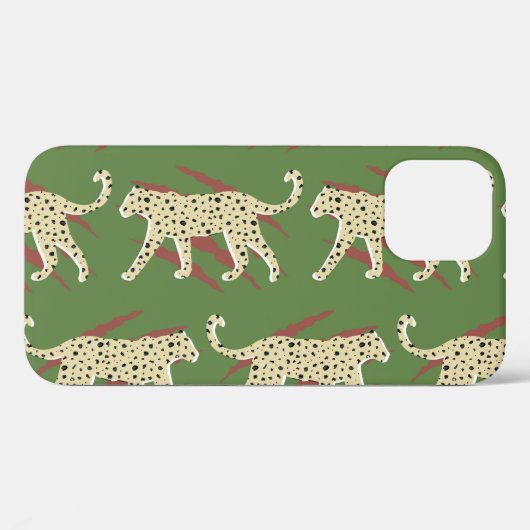 Coques Case-Mate iPhone Brochures sauvages : léopard en répétition (Verso (horizontal))
