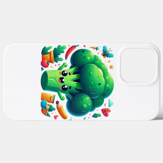 Coques Case-Mate iPhone brocoli joyeux (Verso (horizontal))