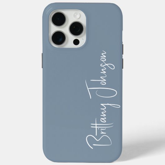 Coques Case-Mate iPhone Broderie Bleu Poussière (Verso)