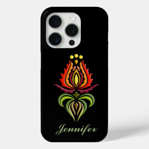Coque iPhone 15 Pro Broderie Fancy Mantle - Art folklorique hongrois