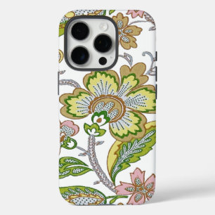 Coques iPhone 16 Pro Broderie florale stylisée Paisley Garden