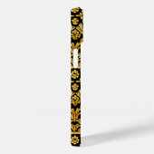 Coques Case-Mate iPhone Broderie Goldwork - Gold on Black Damask personnal (Verso / Droite)