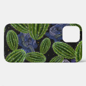 Coques Case-Mate iPhone Broderie mexicaine : Cactus Night Seamless. (Verso (horizontal))