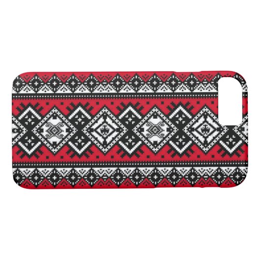 Coques Case-Mate iPhone Broderie rouge (Dos (Horizontal))