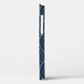 Coques Case-Mate iPhone Broderie Sashiko : Indigo Motif japonais. (Verso / Gauche)