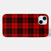 Coques Case-Mate iPhone Brodie tartan rouge noir plaid (Verso (horizontal))