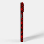 Coques Case-Mate iPhone Brodie tartan rouge noir plaid (Verso / Droite)