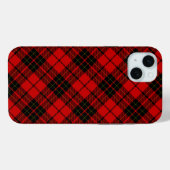 Coques Case-Mate iPhone Brodie tartan rouge noir plaid (Verso (horizontal))