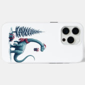 Coques Case-Mate iPhone Brontosaurus dinosaure de Noël (Verso (horizontal))
