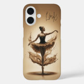 Coques Case-Mate iPhone Bronze Ballerina Splash Custom Initiales Ballet (Verso)